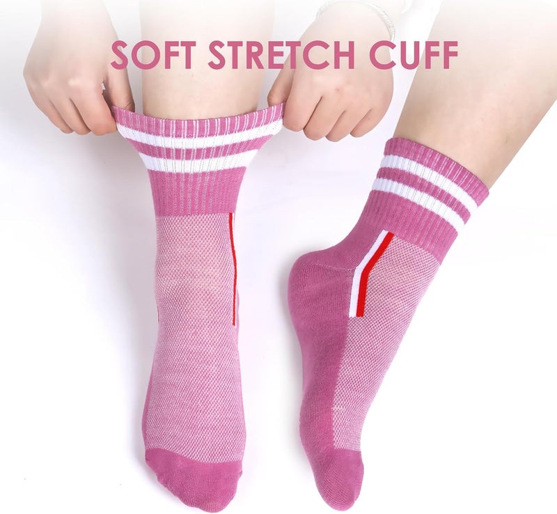 IDALOP 20 Pairs Women‘s Colorful Athletic Crew Socks Casual Soft Lightweight Quarter - Image 3